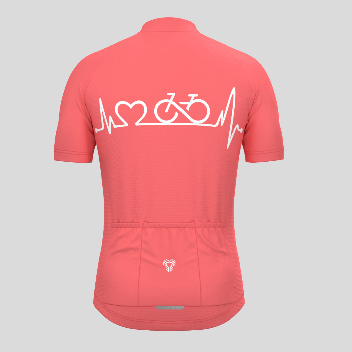 Bike Heartbeat Men's Cycling Jersey - Guava