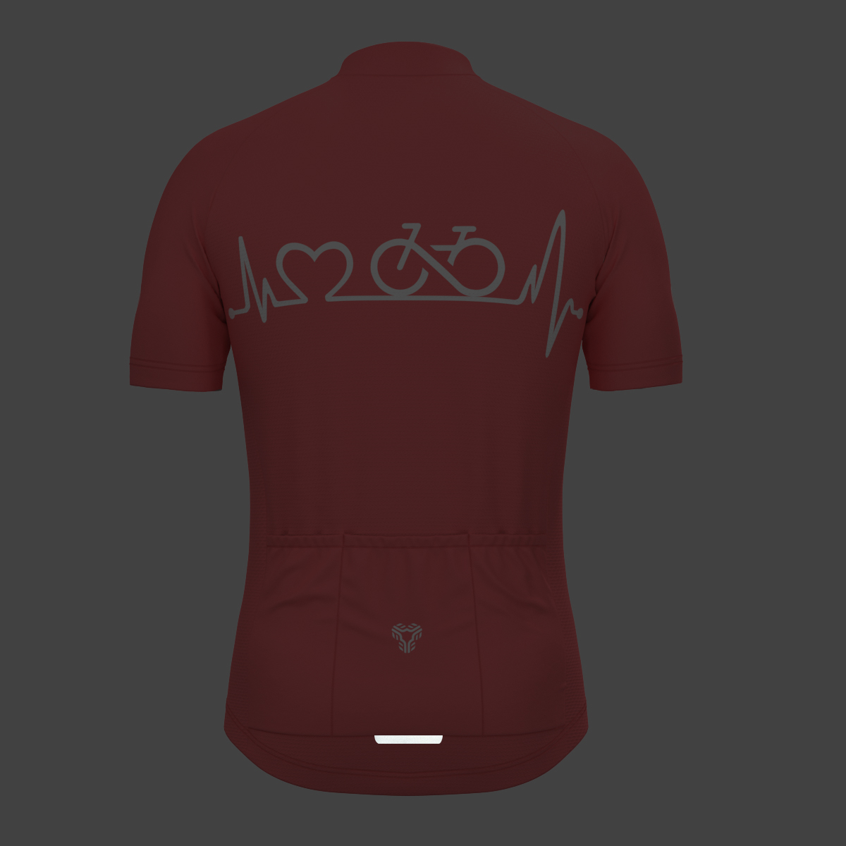 Bike Heartbeat Men's Cycling Jersey - Guava