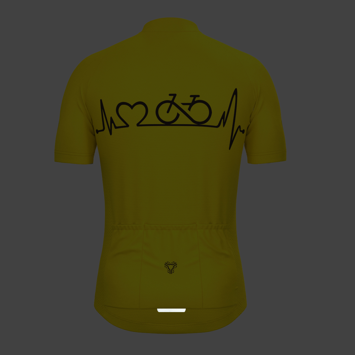 Bike Heartbeat Men's Cycling Jersey - Maize