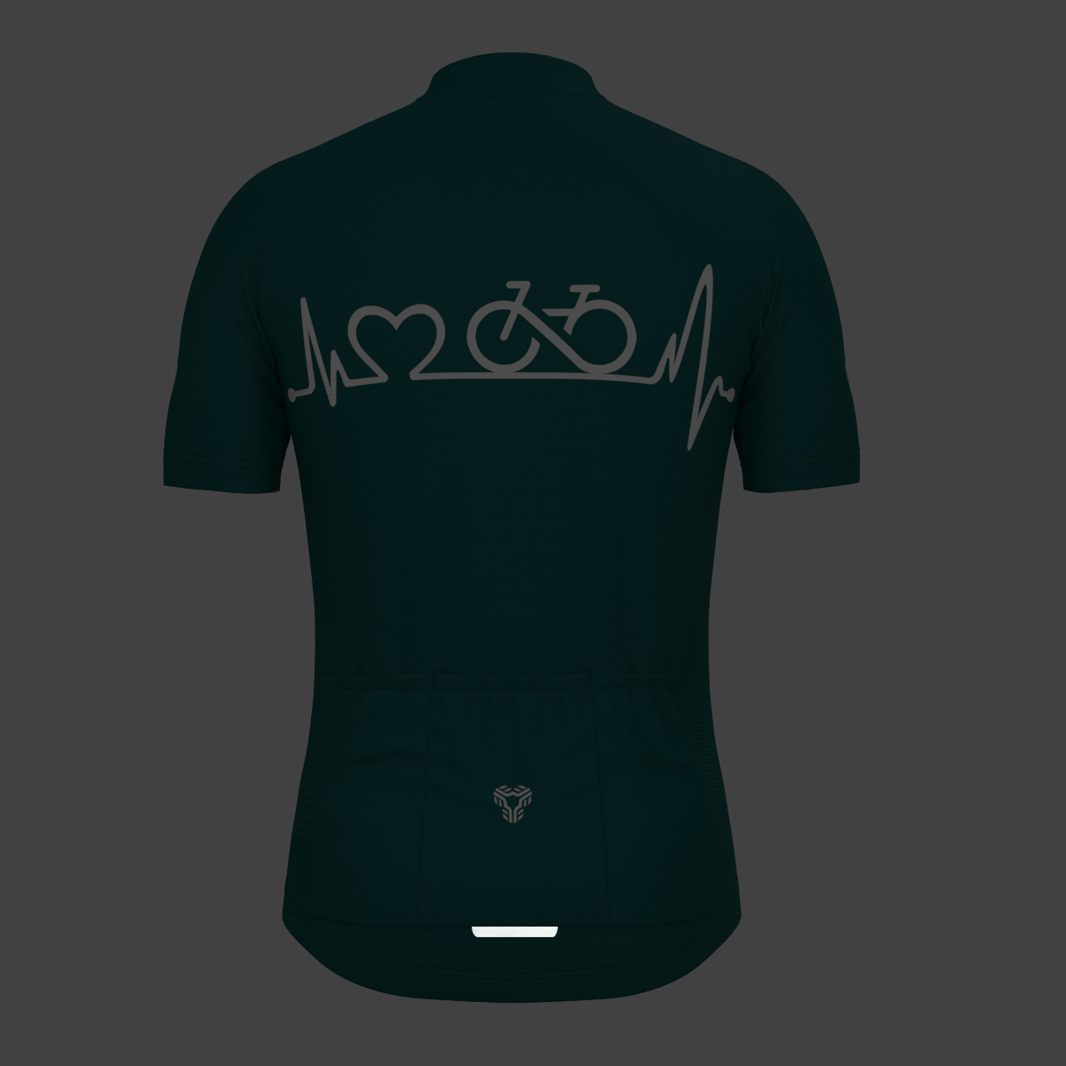 Bike Heartbeat Men's Cycling Jersey - Midnight