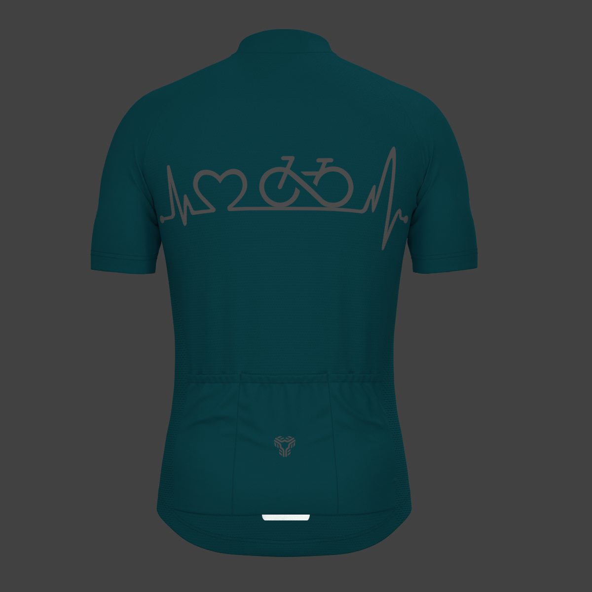 Bike Heartbeat Men's Cycling Jersey - Ocean