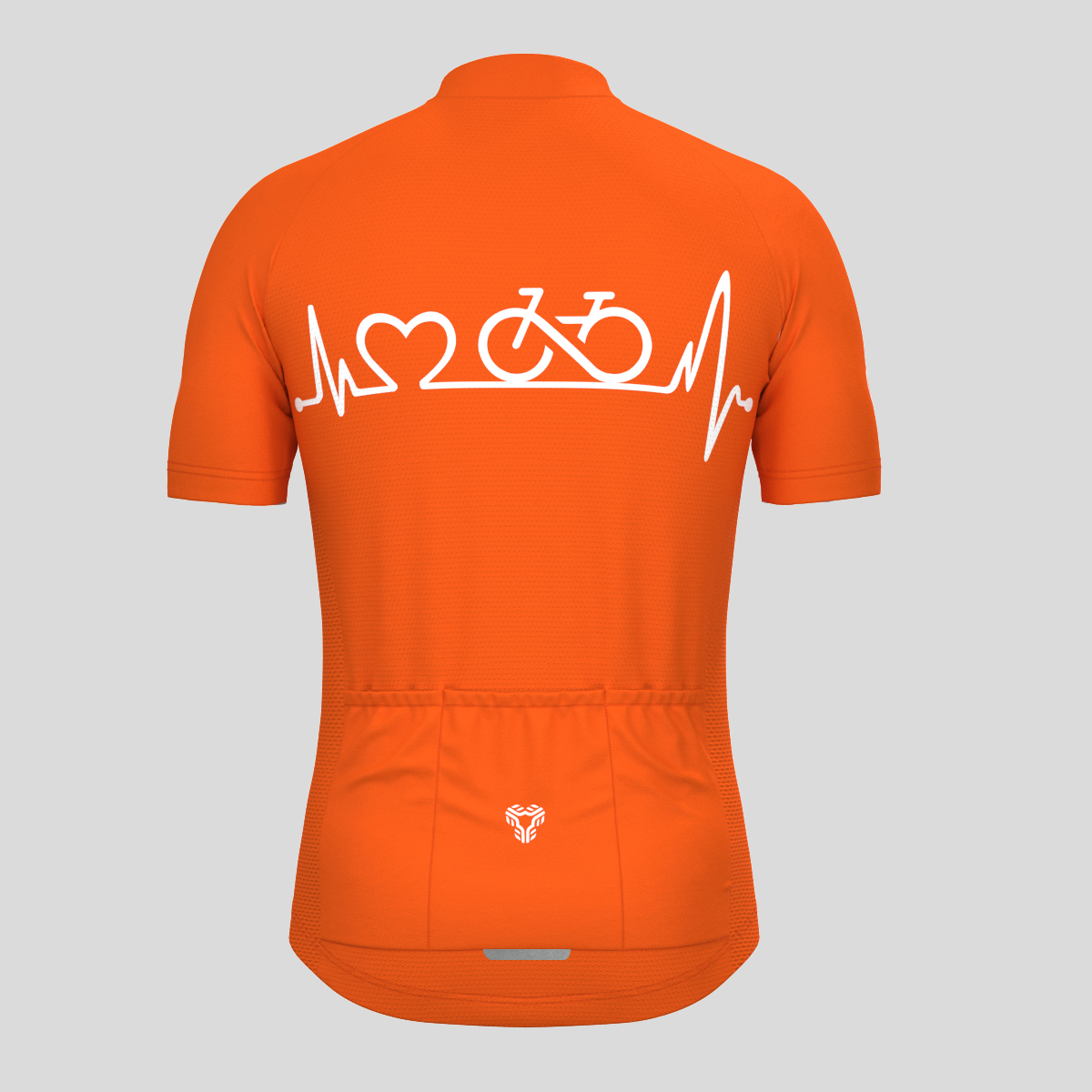 Bike Heartbeat Men's Cycling Jersey - Tangerine