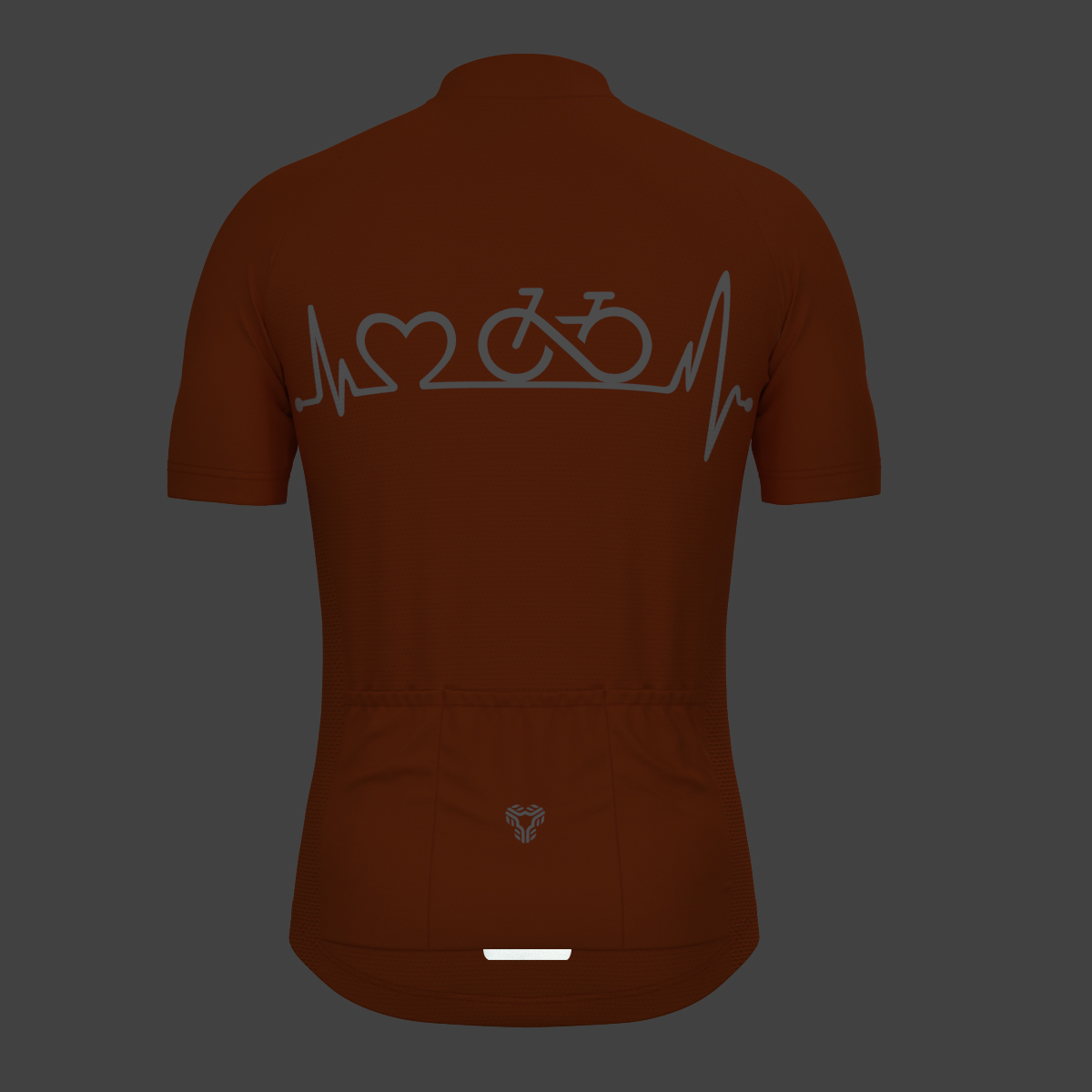 Bike Heartbeat Men's Cycling Jersey - Tangerine