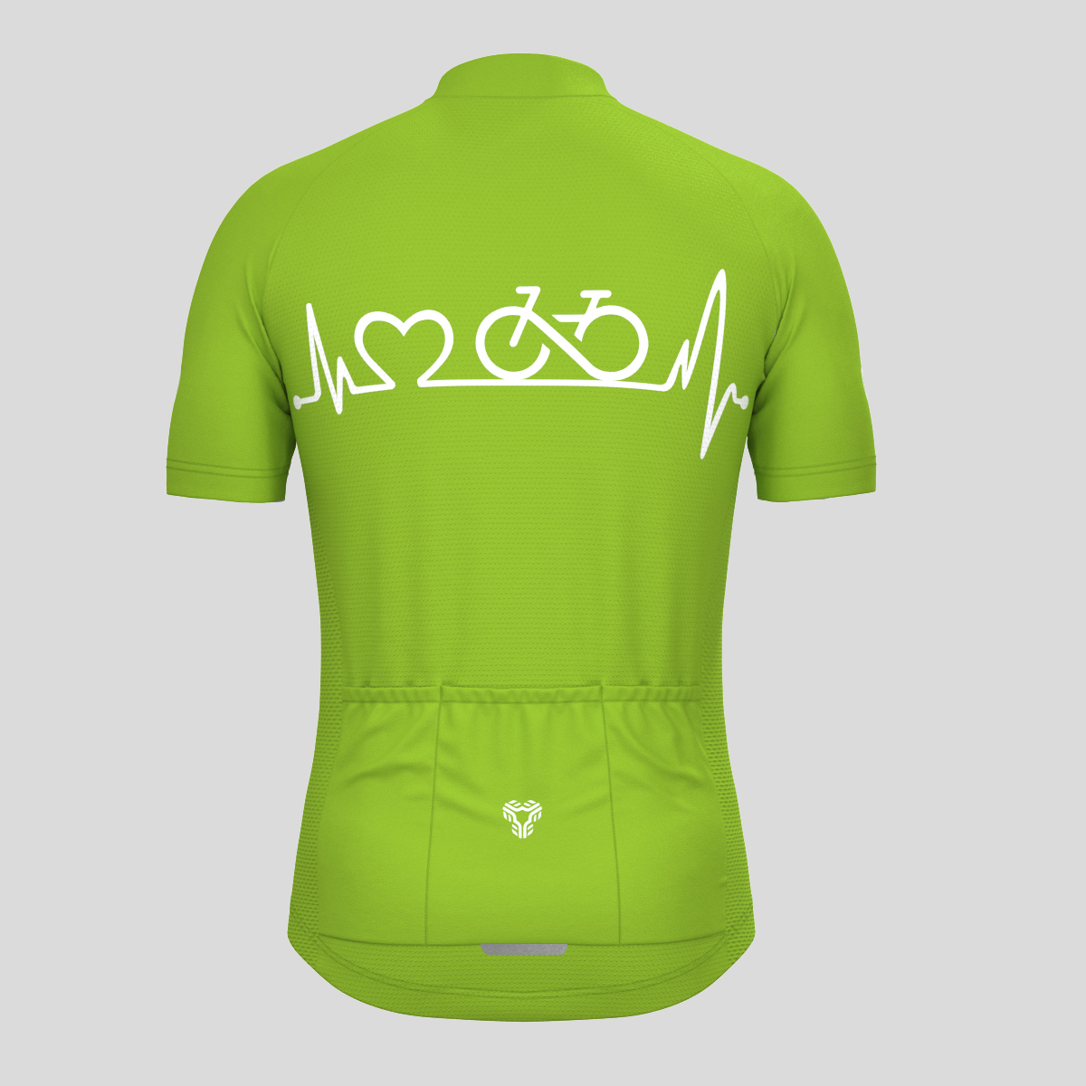 Bike Heartbeat Men's Cycling Jersey - Wasabi