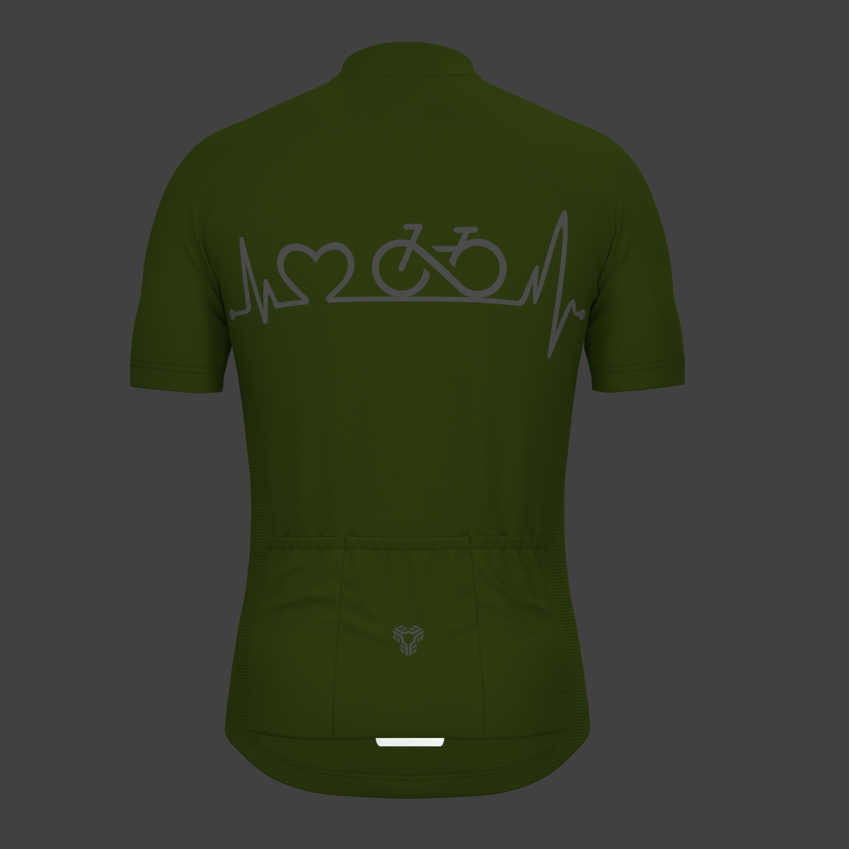 Bike Heartbeat Men's Cycling Jersey - Wasabi