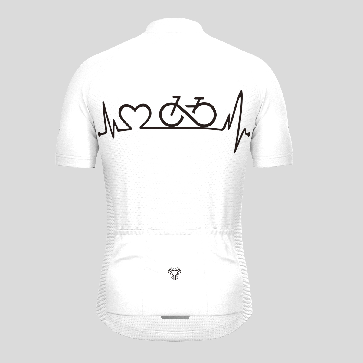 Bike Heartbeat Men's Cycling Jersey - White