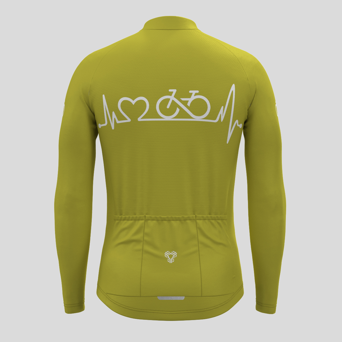 Bike Heartbeat Men's LS Cycling Jersey - Fern