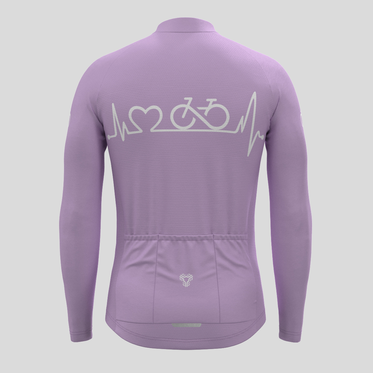 Bike Heartbeat Men's LS Cycling Jersey - Haze