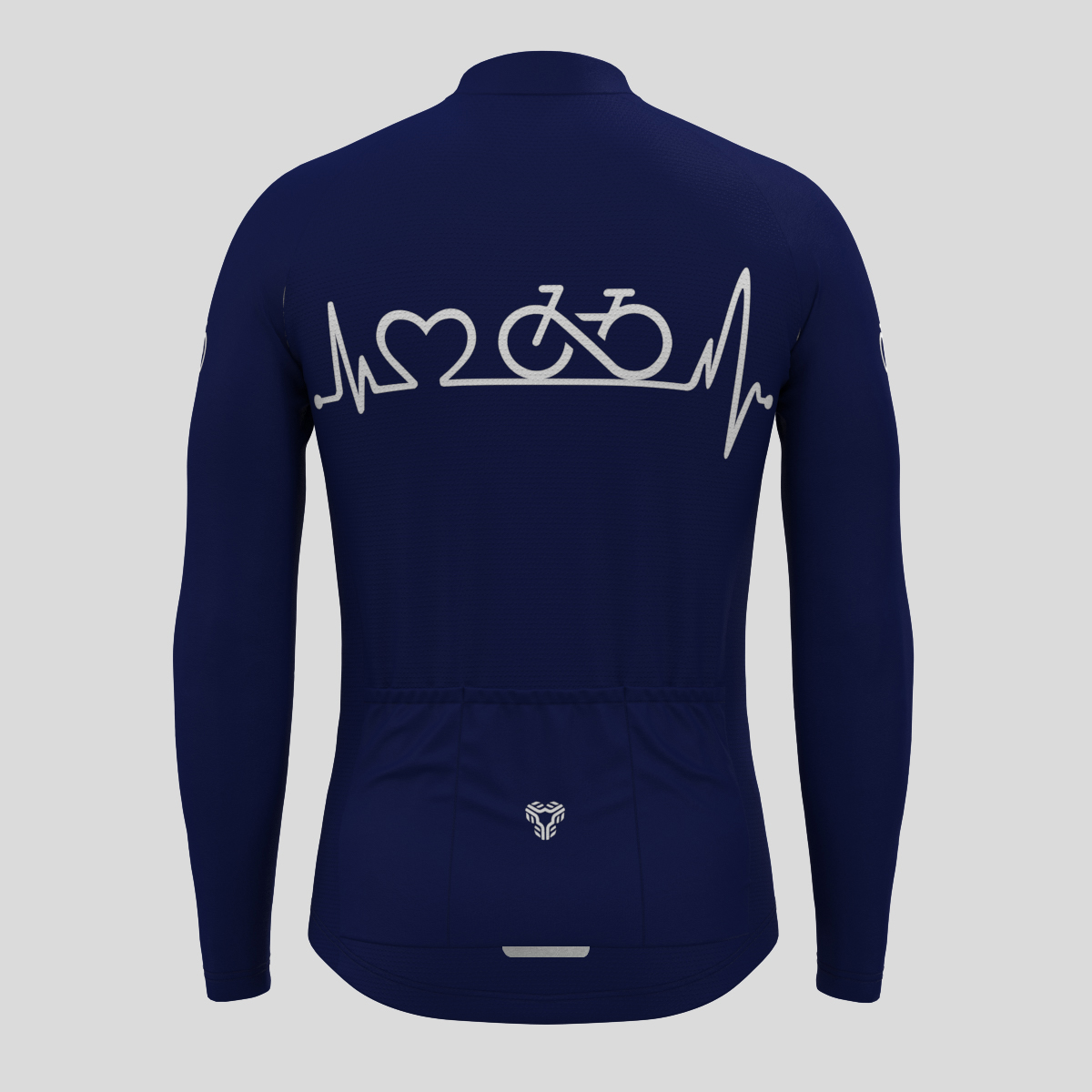 Bike Heartbeat Men's LS Cycling Jersey - Ink