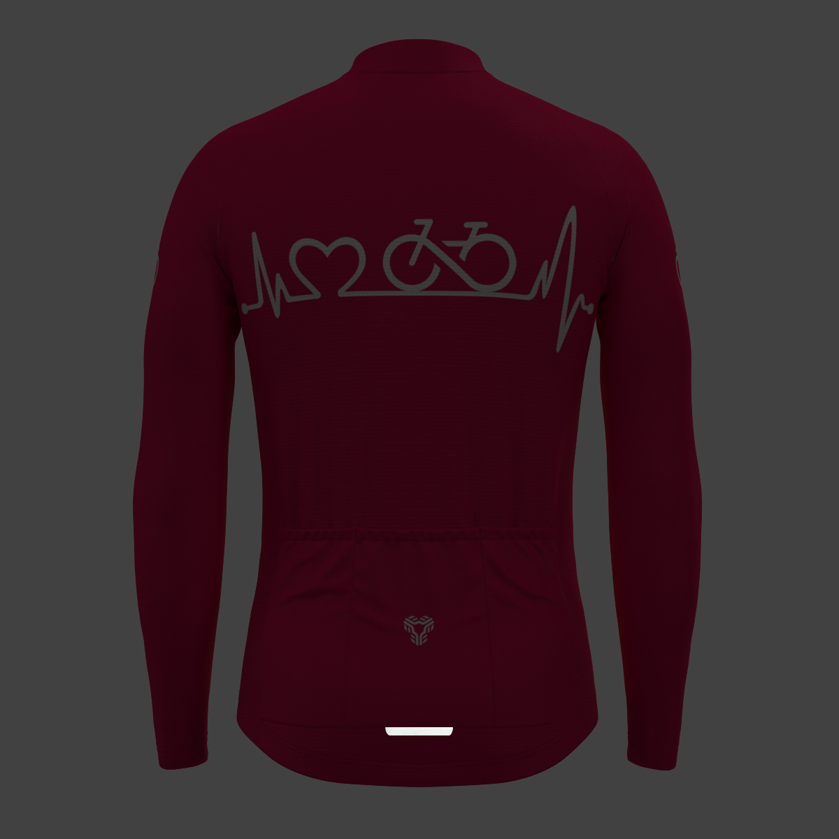 Bike Heartbeat Men's LS Cycling Jersey - Jester Red 