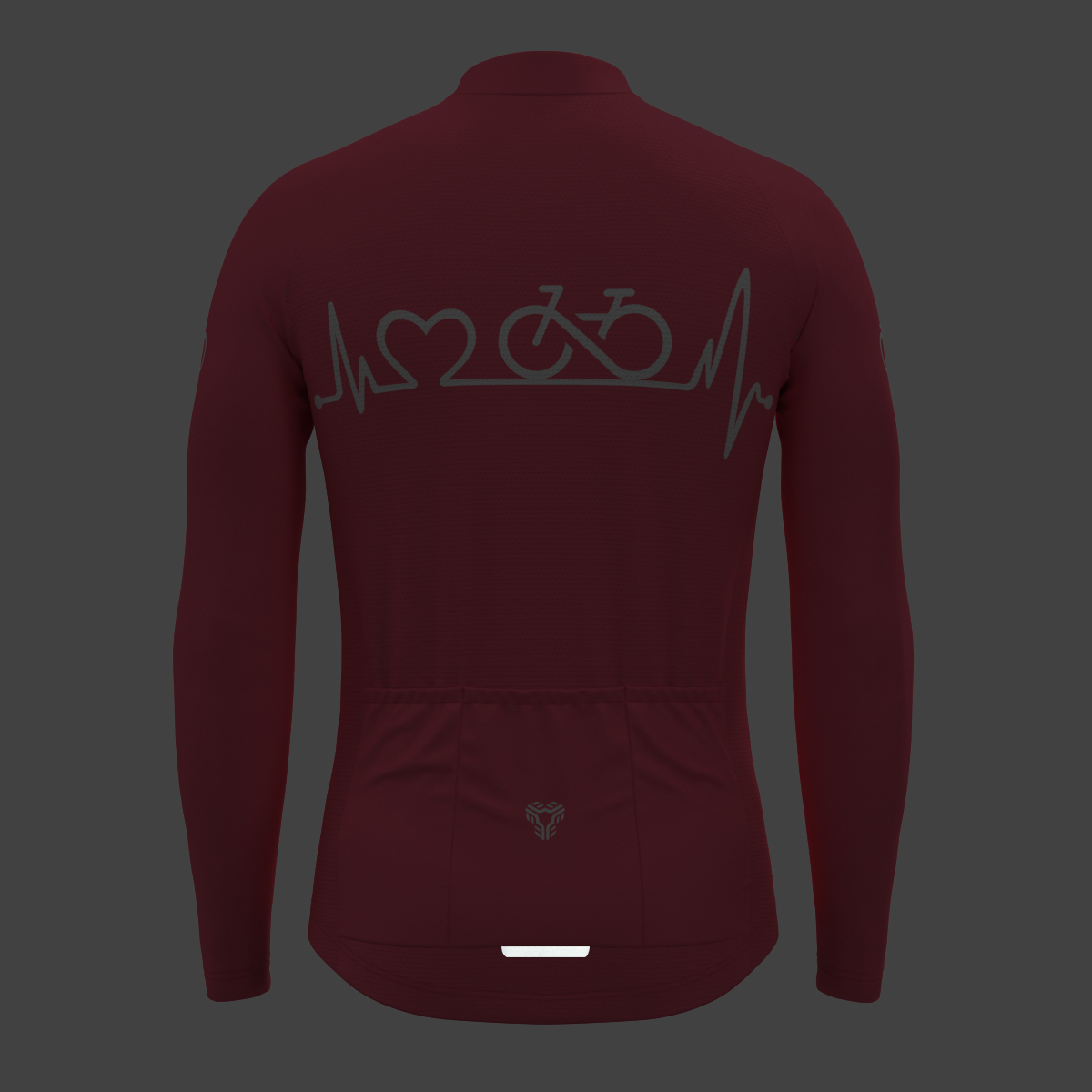 Bike Heartbeat Men's LS Cycling Jersey - Pink