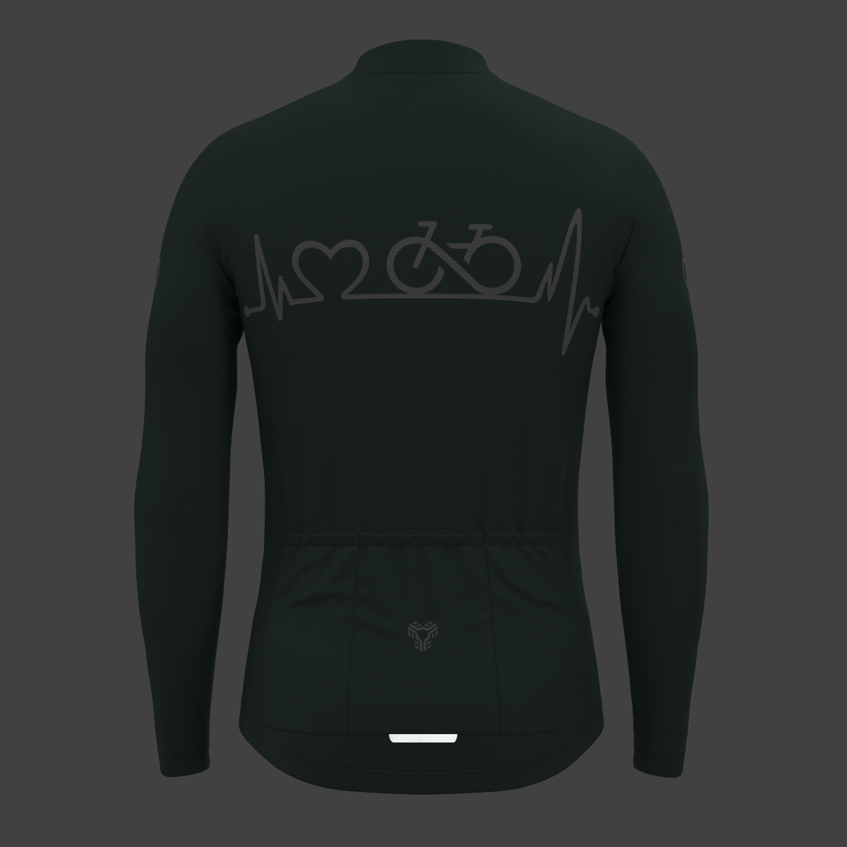 Bike Heartbeat Men's LS Cycling Jersey - Sage 