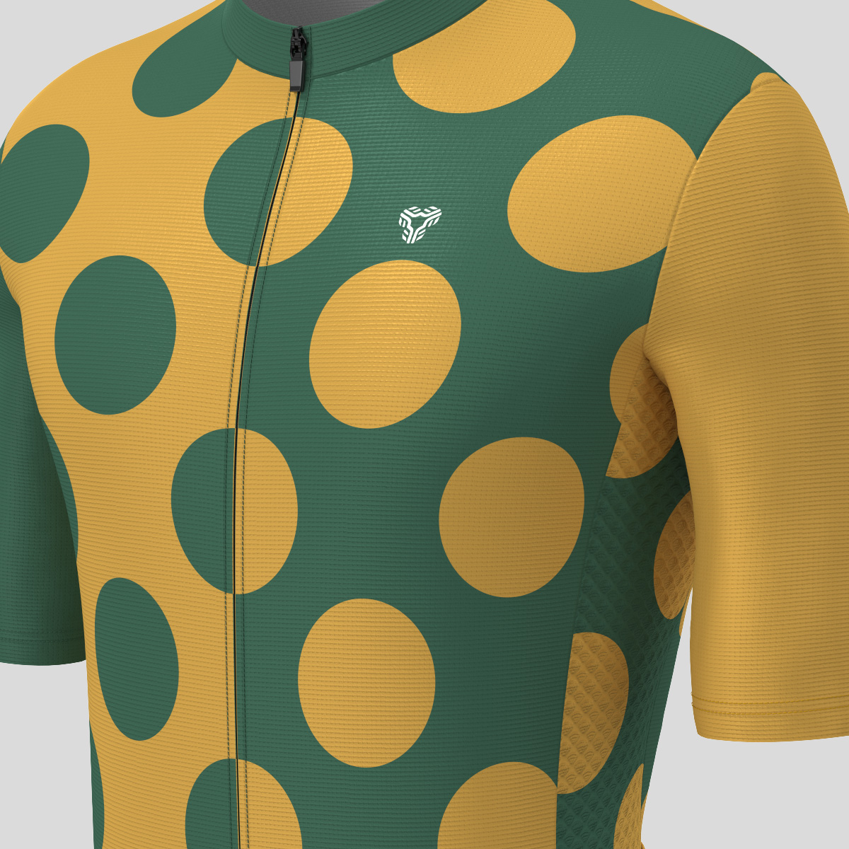 Calssic Split Dots Men's Cycling Jersey - Green/Khaki