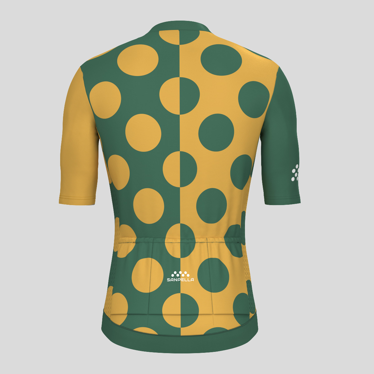 Calssic Split Dots Men's Cycling Jersey - Green/Khaki