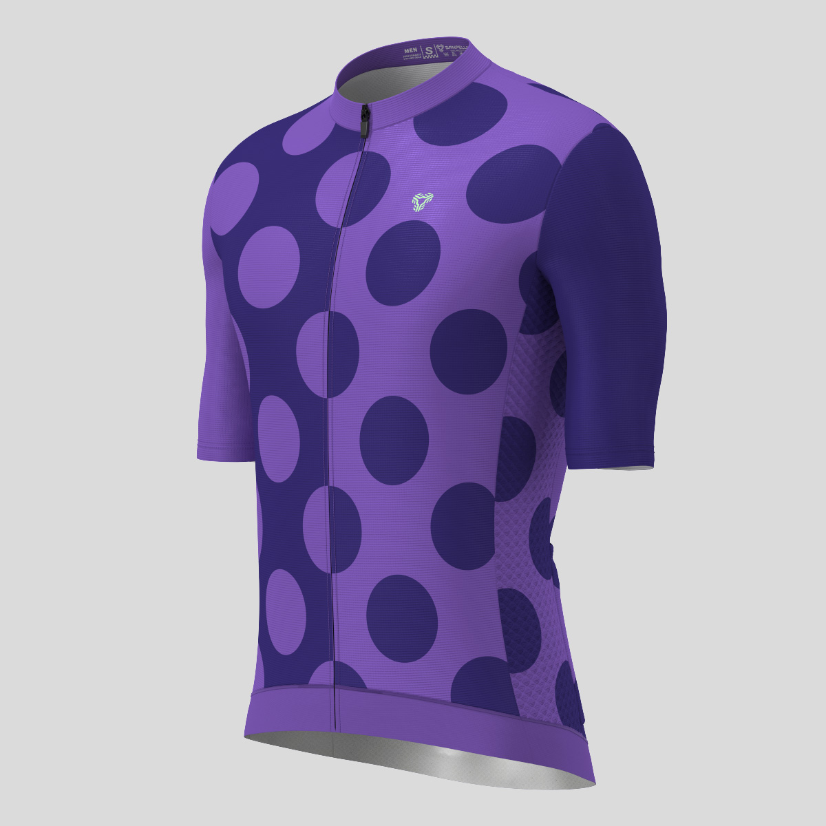 Calssic Split Dots Men's Cycling Jersey - Light Purple/Green