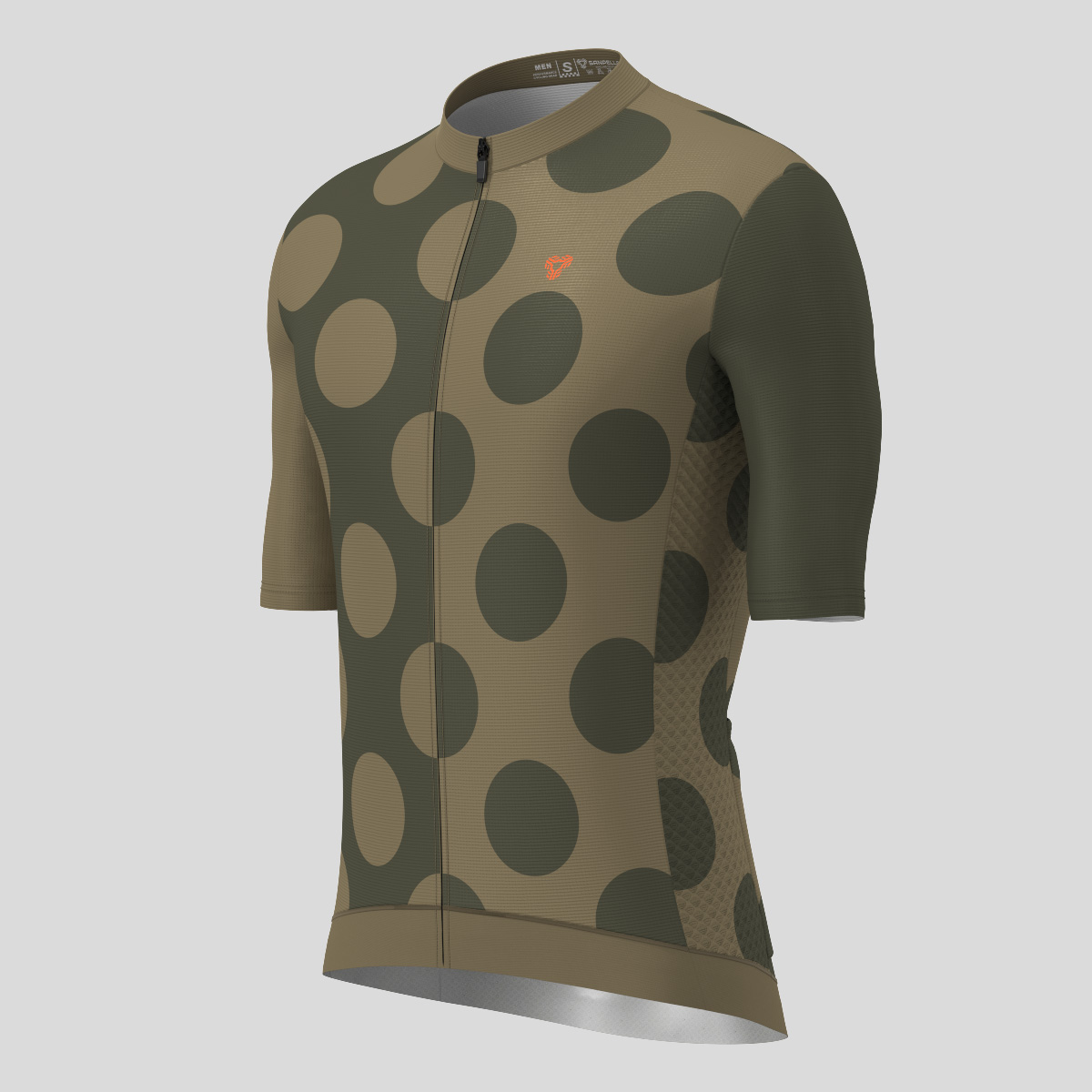 Calssic Split Dots Men's Cycling Jersey - Olive Drab