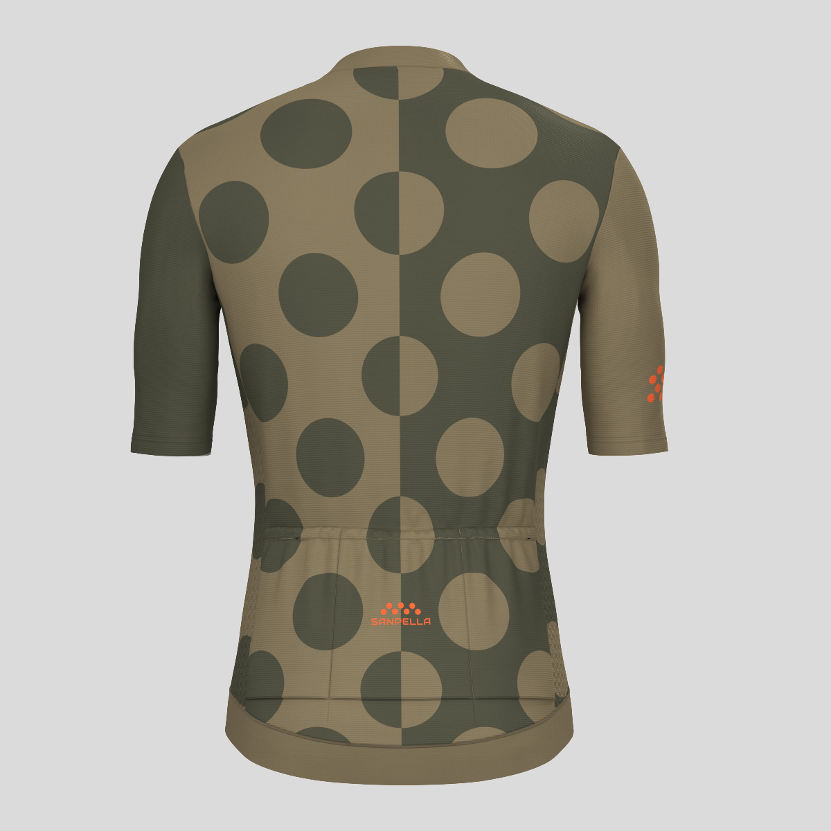 Calssic Split Dots Men's Cycling Jersey - Olive Drab