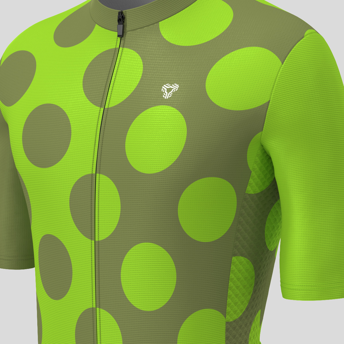 Calssic Split Dots Men's Cycling Jersey - Olive/Tender Green