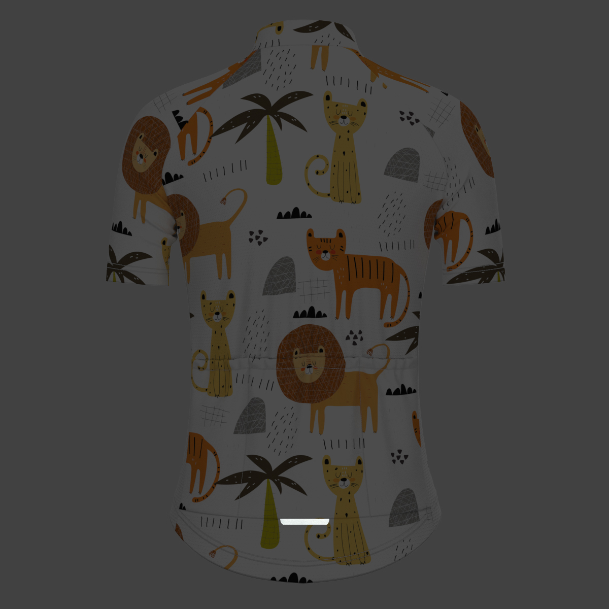 Cartoon Lions Tigers Leopards Women's Cycling Jersey