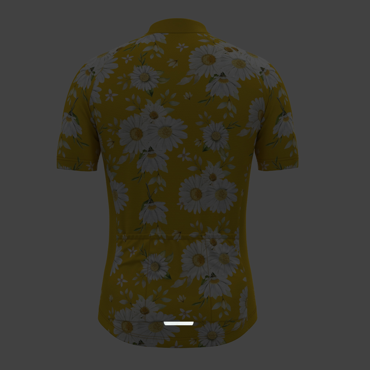 Classic Daisy Print Men's Cycling Jersey - Yellow