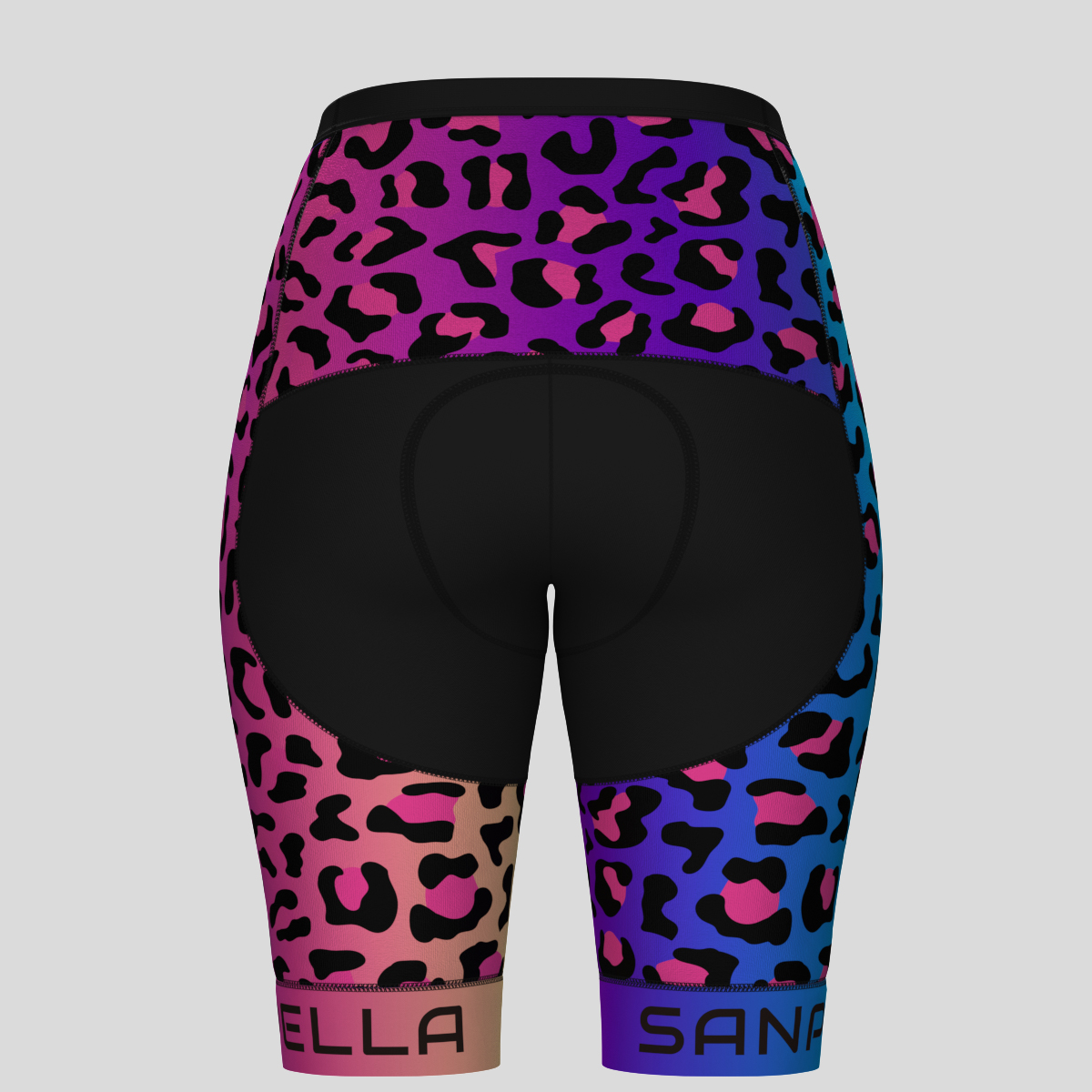 Classic Neon Rainbow Leopard Women's Cycling Shorts 