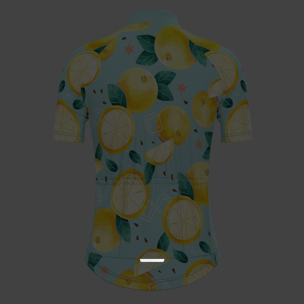 Classic Orange Men's Cycling Jersey - Blue