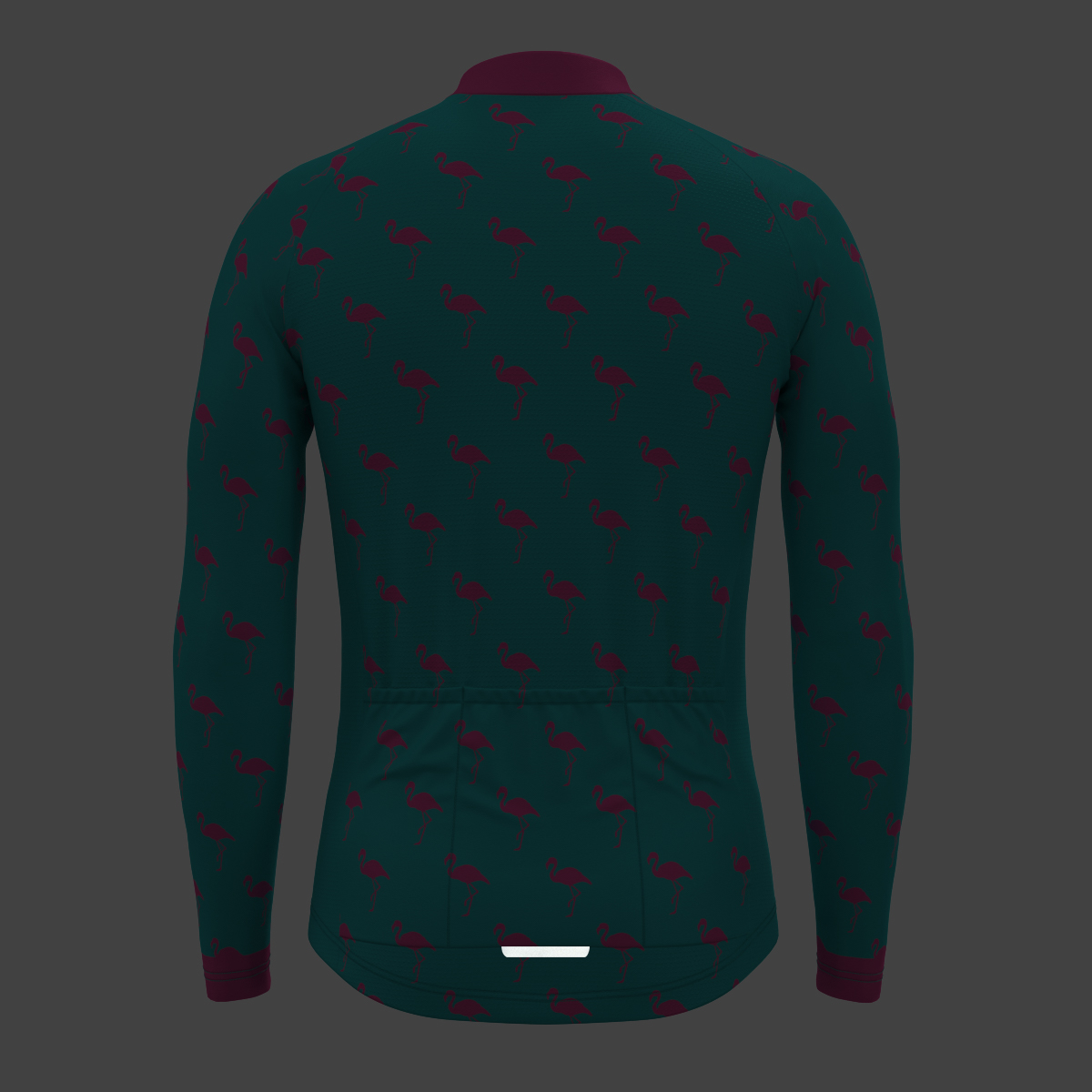 Flamingo Men's LS Cycling Jersey - Pink/Blue 