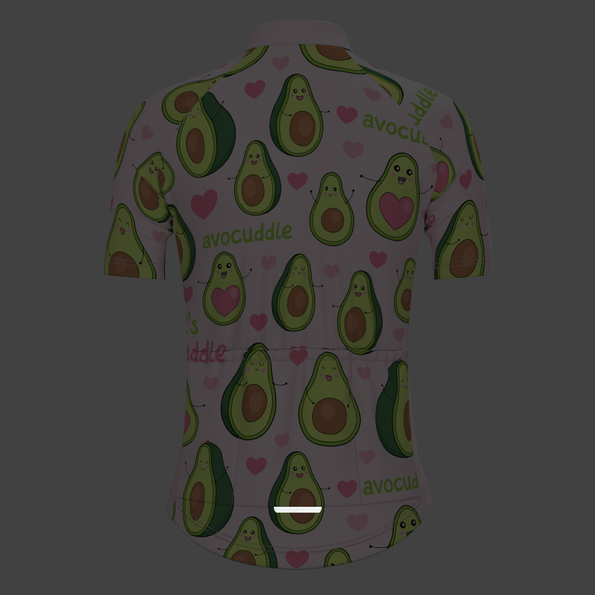 Funny Avocado Print Women's Cycling Jersey - Pink