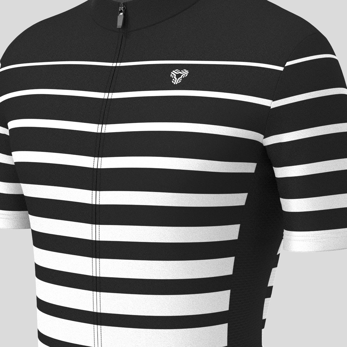Gradient Stripes Men's Jersey -Black/White