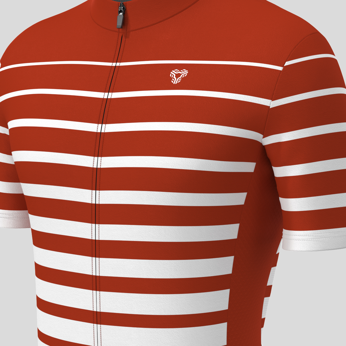 Gradient Stripes Men's Jersey -Brick