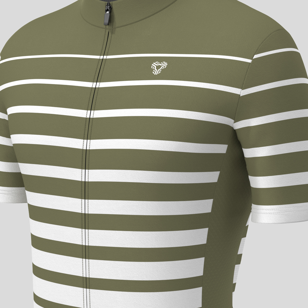 Gradient Stripes Men's Jersey - Olive