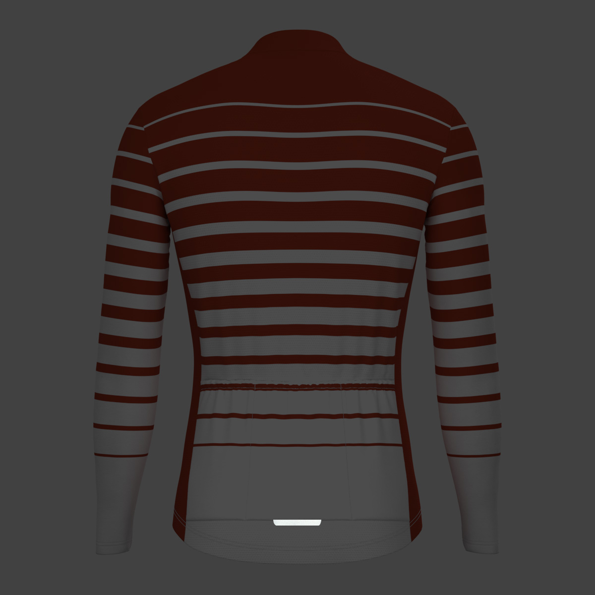 Gradient Stripes Men's LS Jersey -Brick