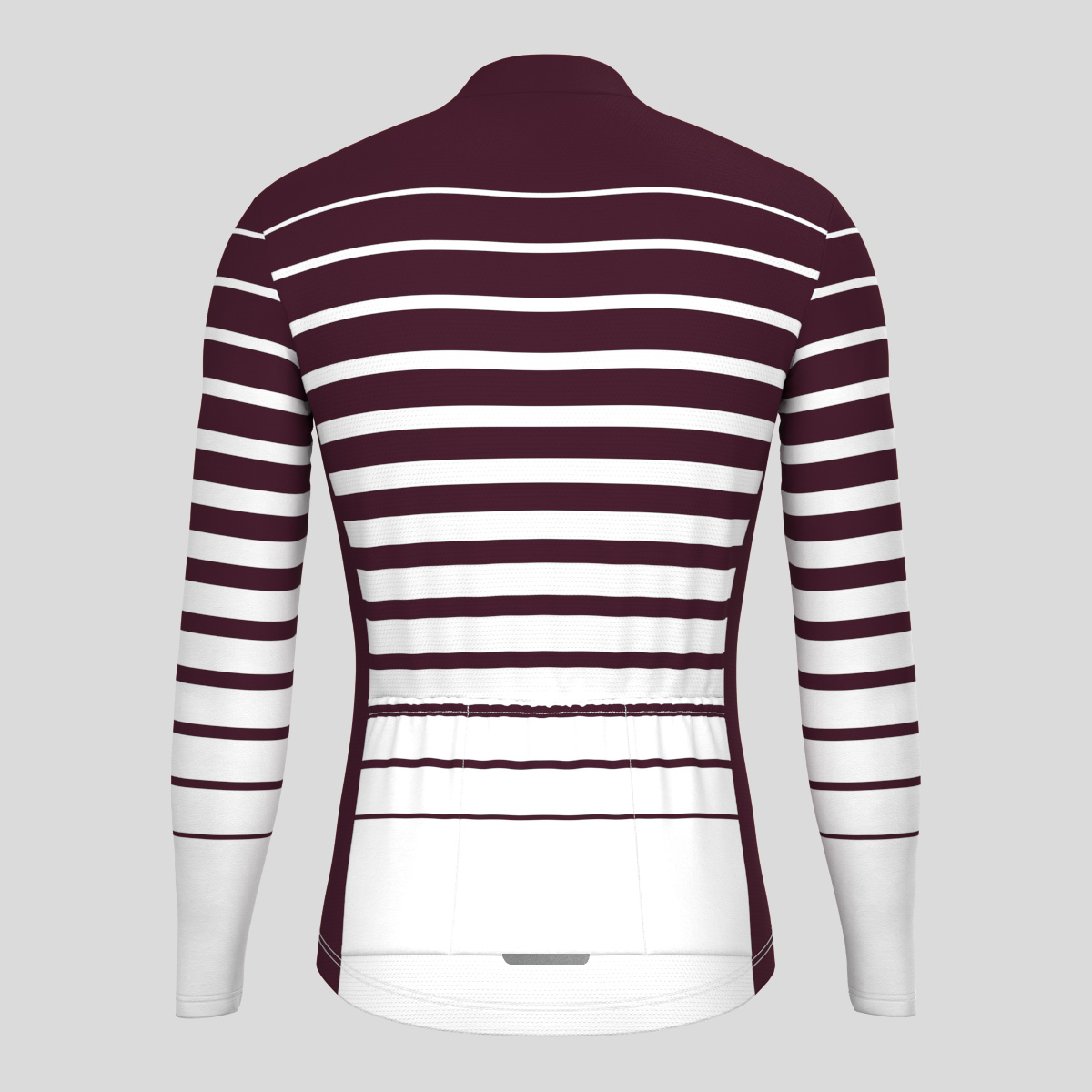 Gradient Stripes Men's LS Jersey - Burgundy
