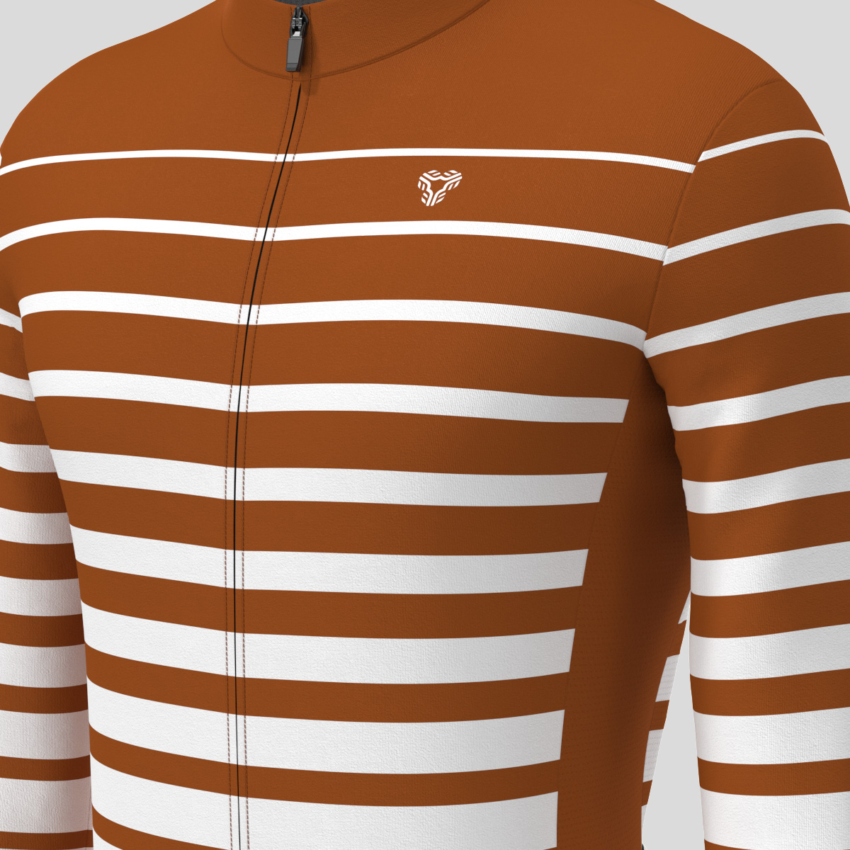 Gradient Stripes Men's LS Jersey - Caramel 