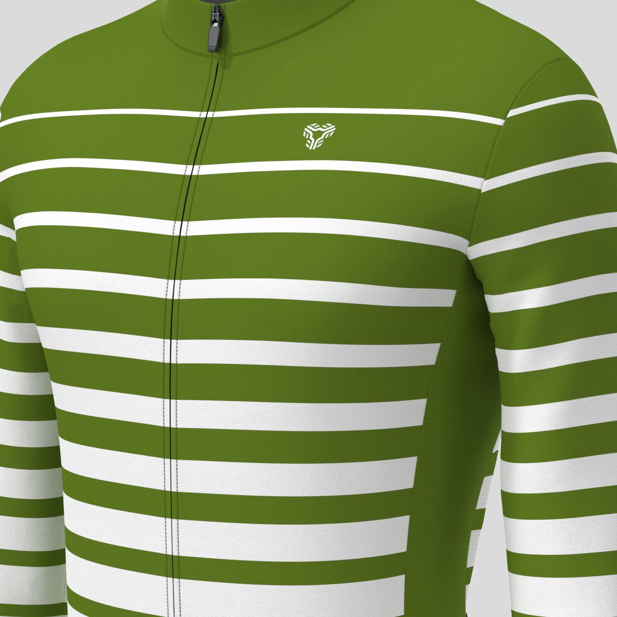 Gradient Stripes Men's LS Jersey - Forest 