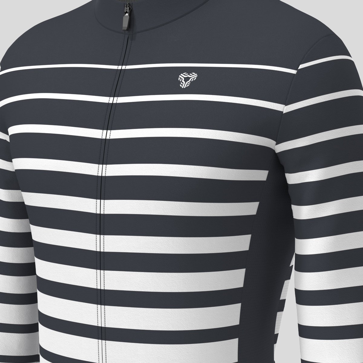 Gradient Stripes Men's LS Jersey - Graphite