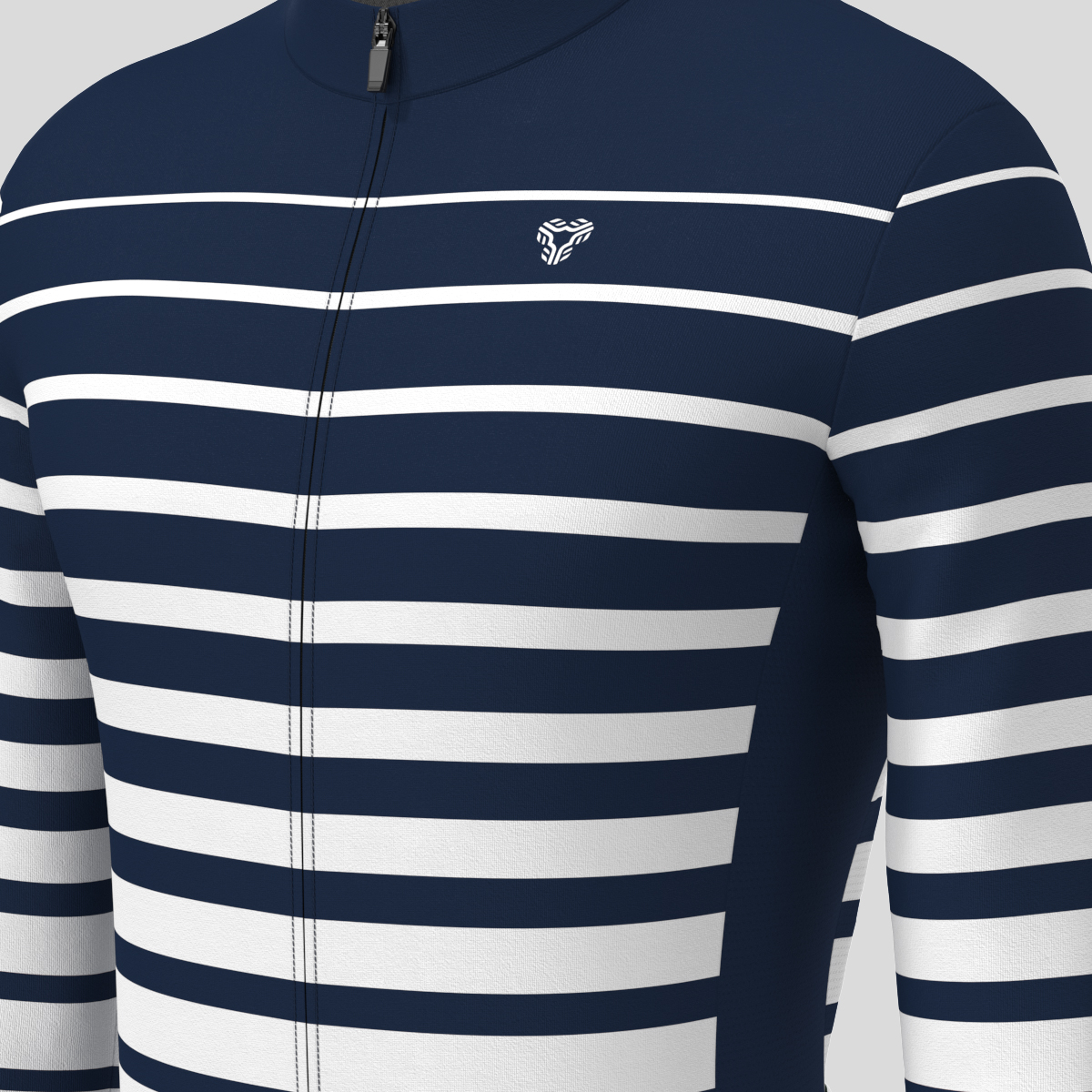 Gradient Stripes Men's LS Jersey - Navy