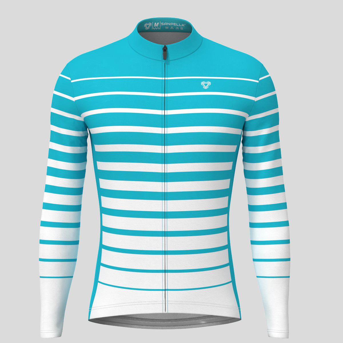 Gradient Stripes Men's LS Jersey - Ocean
