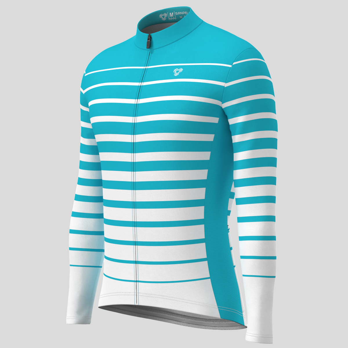 Gradient Stripes Men's LS Jersey - Ocean