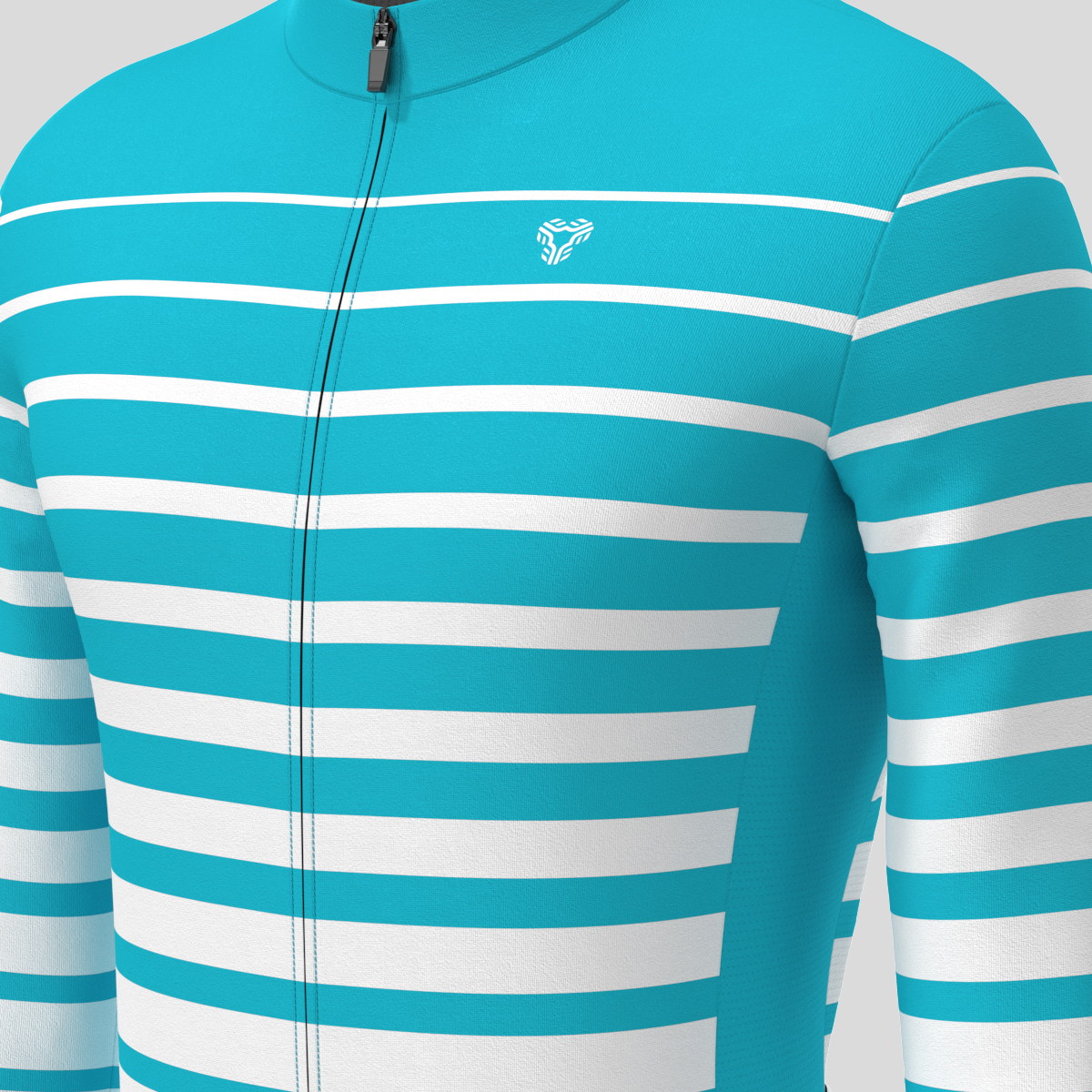 Gradient Stripes Men's LS Jersey - Ocean