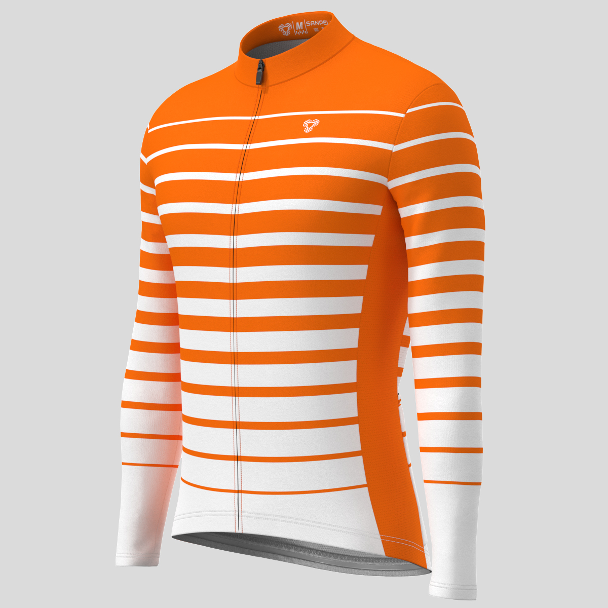 Gradient Stripes Men's LS Jersey - Orange