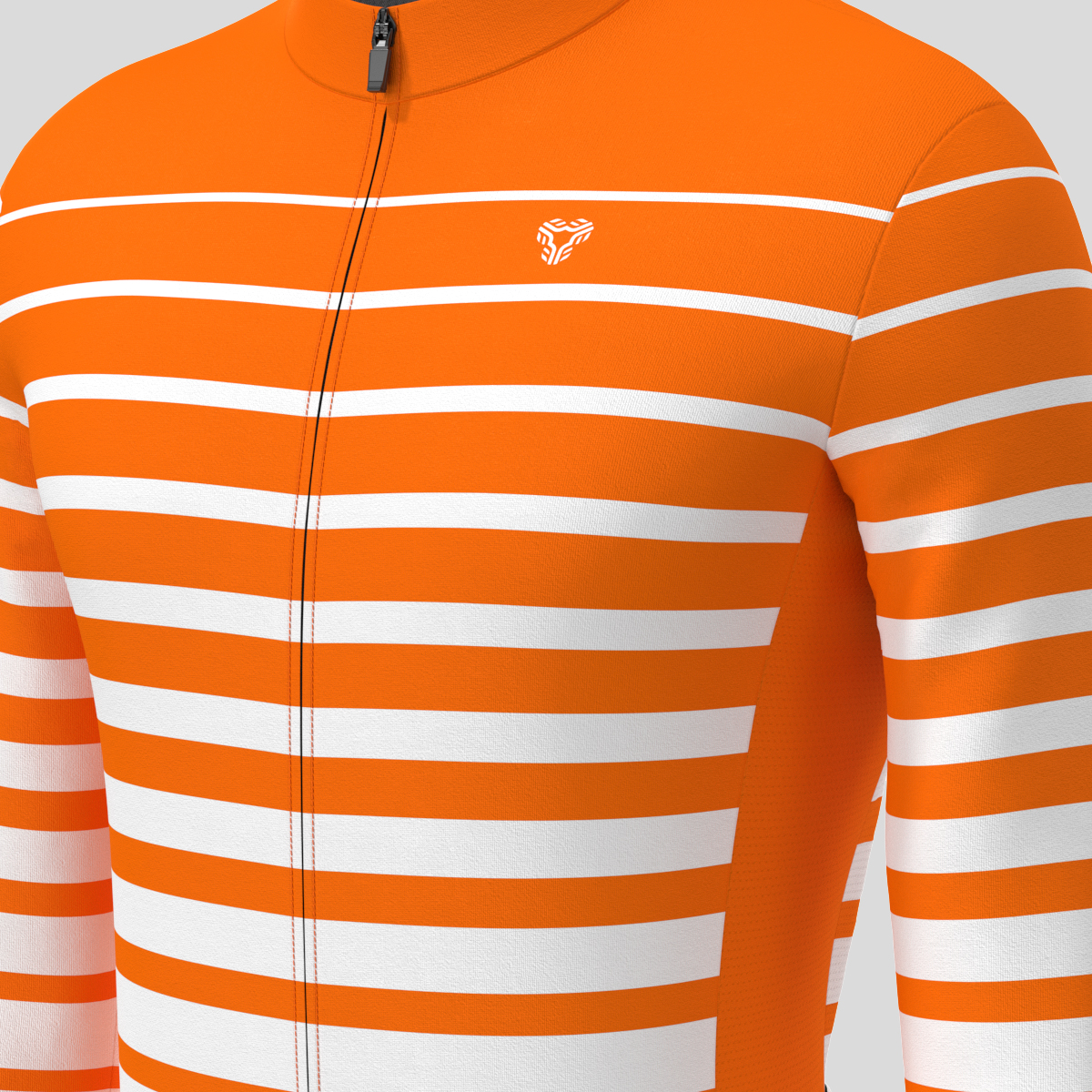 Gradient Stripes Men's LS Jersey - Orange