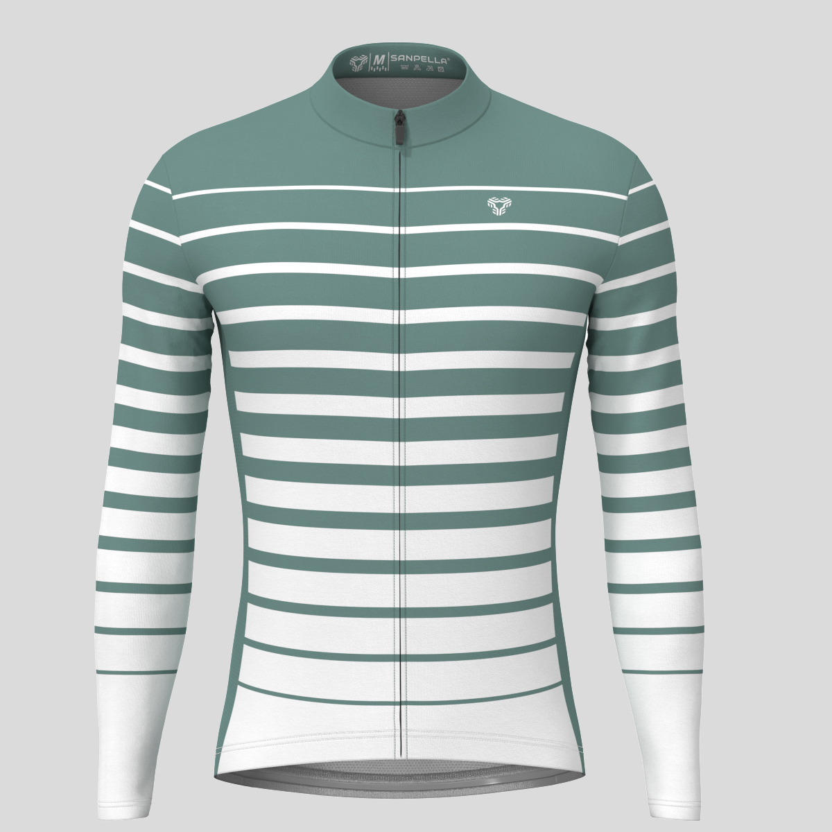 Gradient Stripes Men's LS Jersey - Sage | Sanpella.cc
