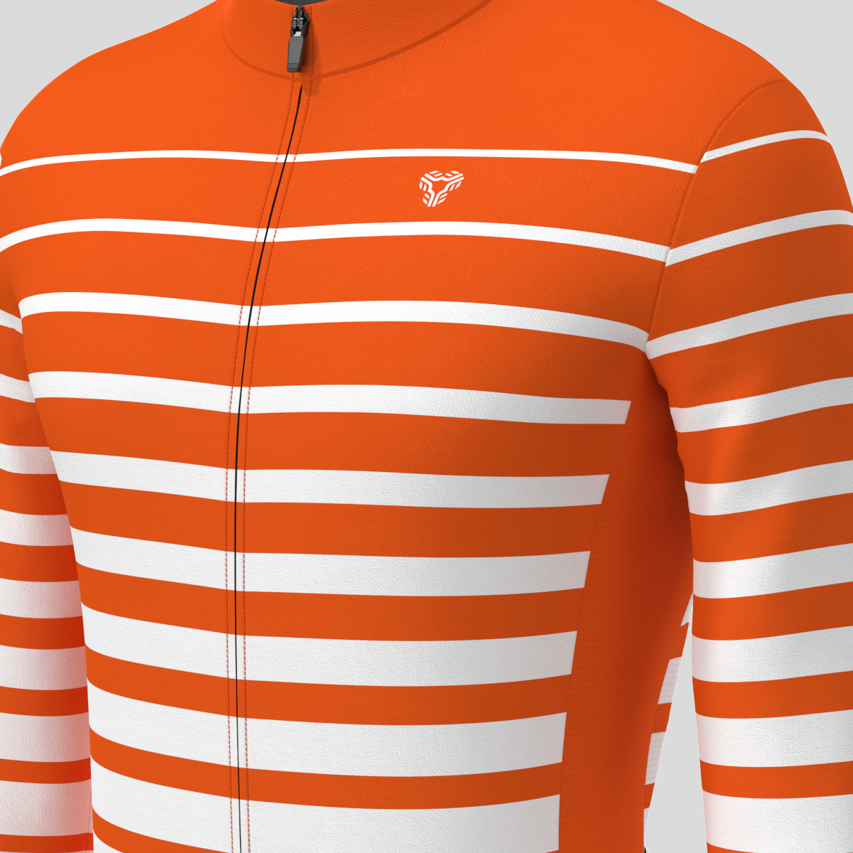 Gradient Stripes Men's LS Jersey - Tangerine
