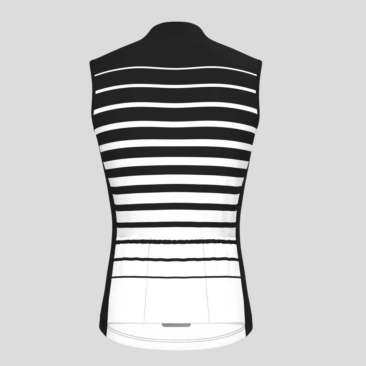 Gradient Stripes Men's Sleeveless Jersey - Black/White