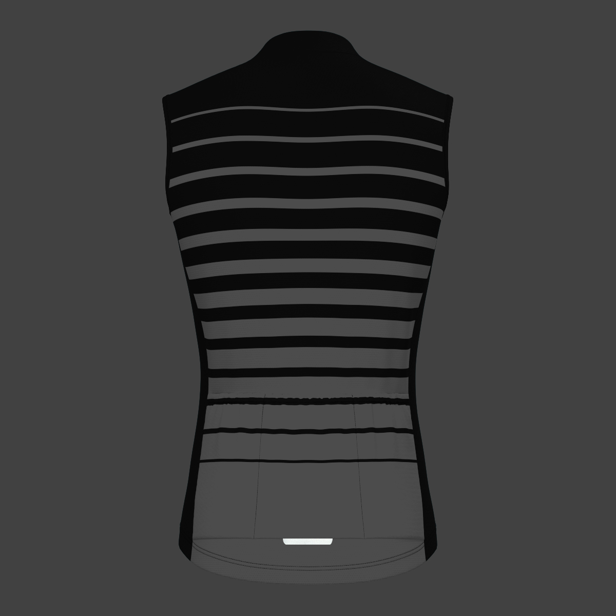 Gradient Stripes Men's Sleeveless Jersey - Black/White