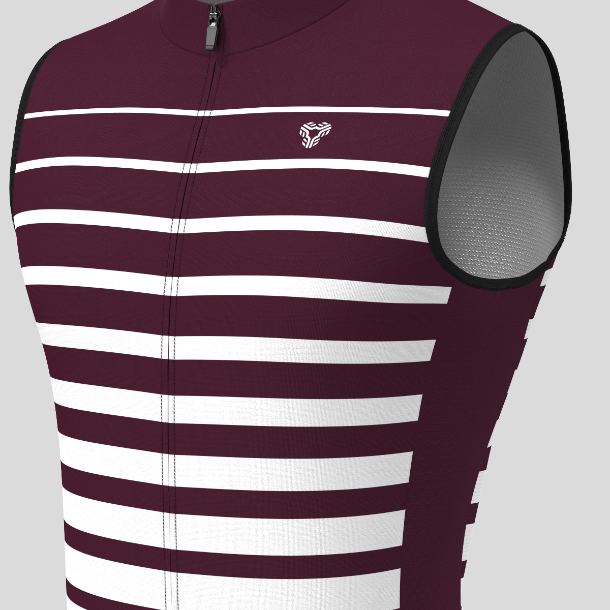 Gradient Stripes Men's Sleeveless Jersey - Burgundy