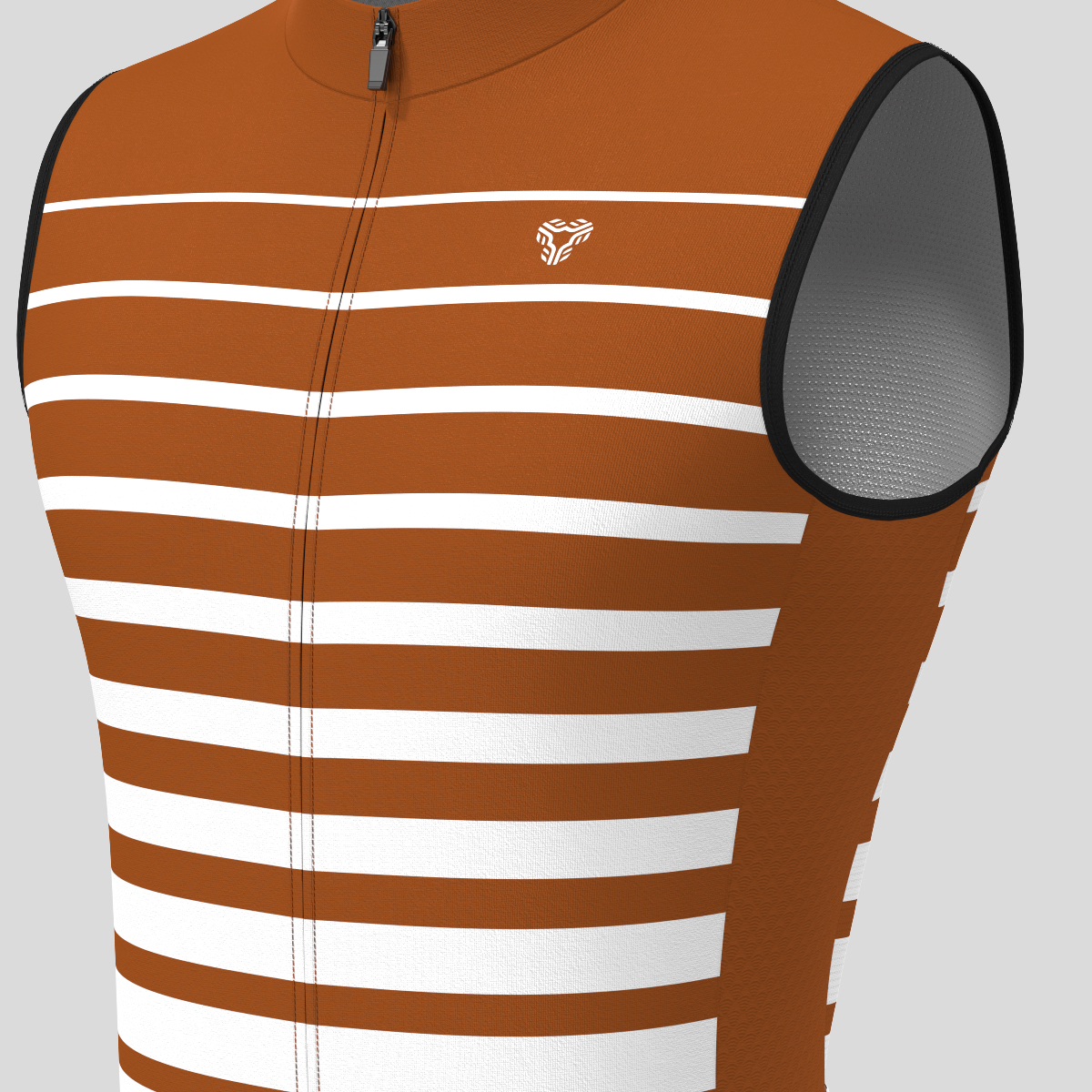 Gradient Stripes Men's Sleeveless Jersey - Caramel