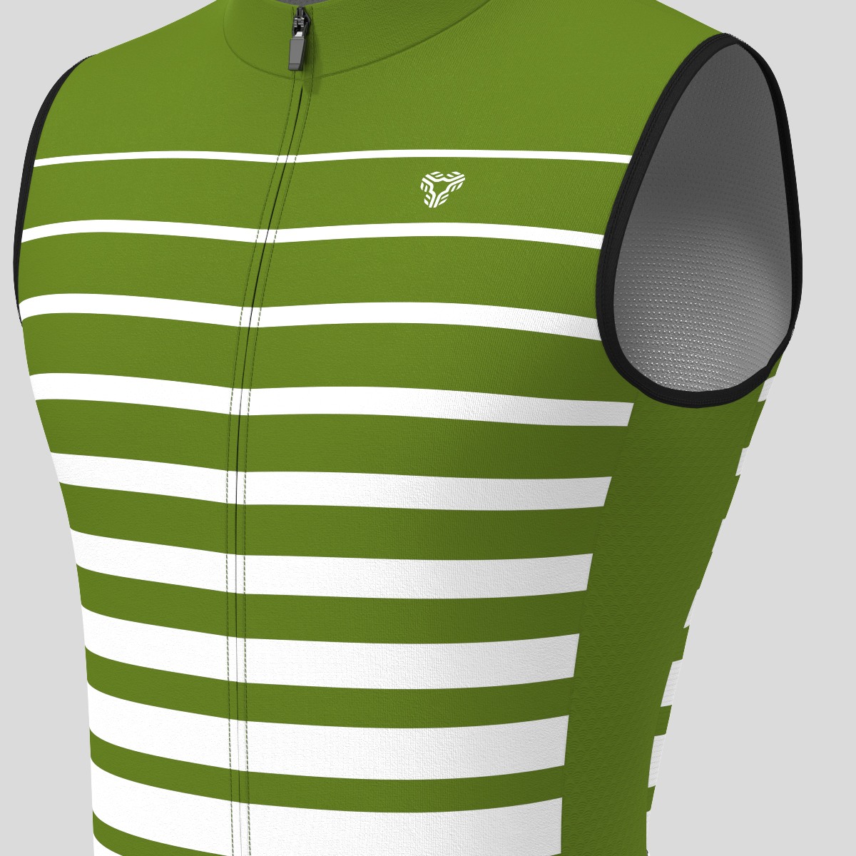 Gradient Stripes Men's Sleeveless Jersey - Forest