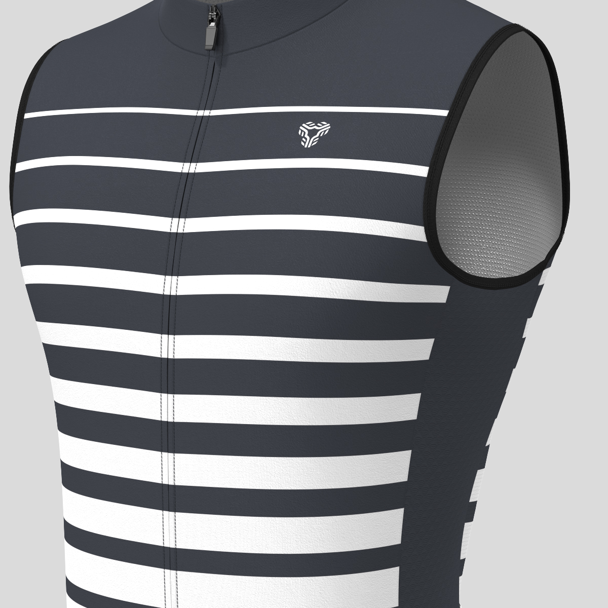 Gradient Stripes Men's Sleeveless Jersey - Graphite
